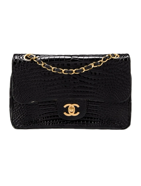 Classic Medium Alligator Double Flap Bag