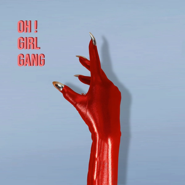 Metallic Red Spandex Long Gloves with Silver Nails, Blue Ultra Thin Stretchy Devils Gloves, Shiny drag queen, Rave Y2K disco Festival Stage