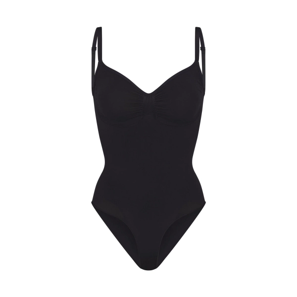 SEAMLESS SCULPT BRIEF BODYSUIT | ONYX | XXS