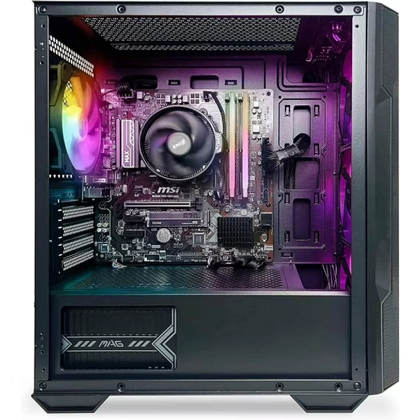 NSX GAMING PC - AMD Ryzen 5 5600G, 16 gb DDR4 3600, 512 gb M2 Nvme SSD, RGB Fans, W11