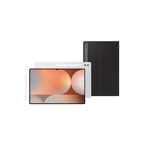 Samsung Galaxy Tab S10 Ultra 1TB Platinum Silver and keyboard with trackpad