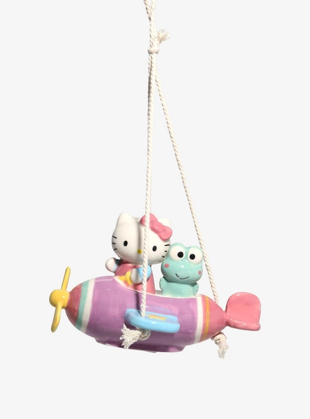 Blue Sky Hello Kitty & Keroppi Plane Wall Hanging