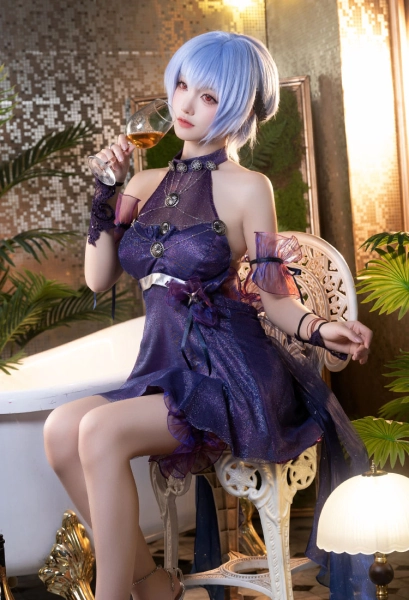 Goddess of Victory: Nikke Soul Connect Cosplay Kostüm Lila Kleid Set