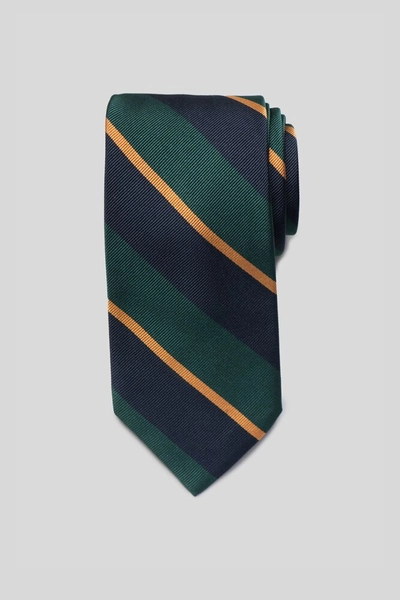 Green, Navy and Gold Regimental Tie