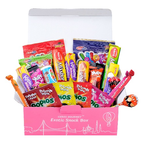 Candy Box From Around The World 40 Pcs, Foreign Rare Unique Mystery Candy Gift Box, 40 Pcs Cool International Exotic Candy Snacks Variety Box for Valentine's Day