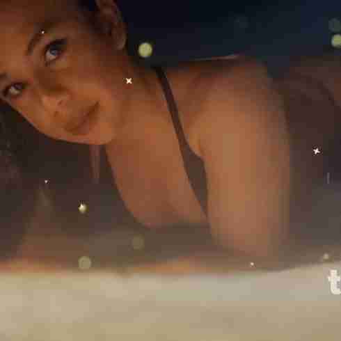 Eyebrows & Nails (French Tip Acrylic Nails)