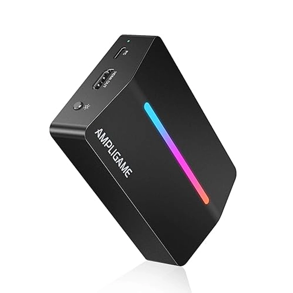 Fifine AmpliGame Video Capture Card, USB Audio Video Capture Card HD 1080 60fps for Gaming, Live Streaming, 4K HDMI Capture Card Compatible with PS4/Windows/Mac OS/Switch/Xbox-V3