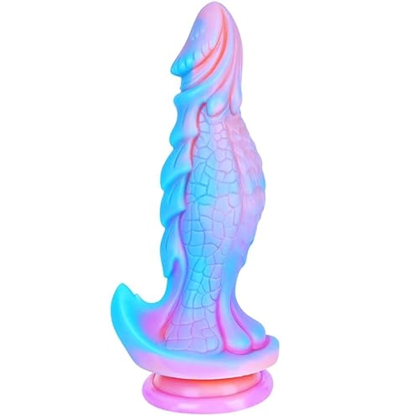 9.8 Inch Huge Fantasy Dildo from Monster with Large Suction Cup, Silicone Dragon Dildo XL Anal Plug Flexible G-spot Long Dildo Adult Big Penis for Women & Men