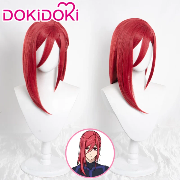 【Ready For Ship】DokiDoki Anime Bllue Locck Cosplay Chiigiri Hyyoma Wig Long Straight Red Hair