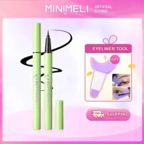 [COD] MINIMELI Eyeliner Lasting 8H Liquid Eyeliner Pen Waterproof Eye Makeup [Free With Eyeliner Tool]