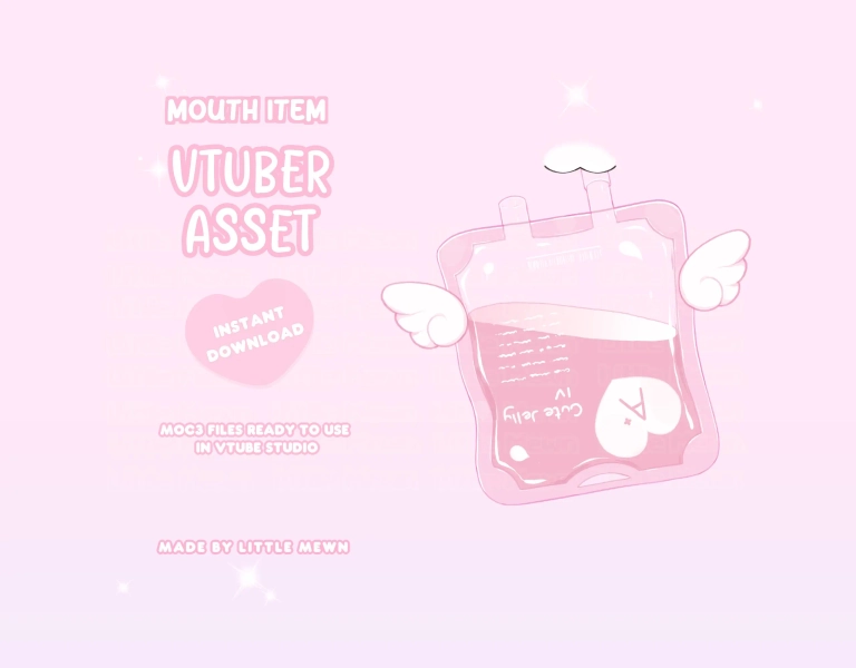 VTuber Asset | Jelly Blood Bag IV | Vtube Studio