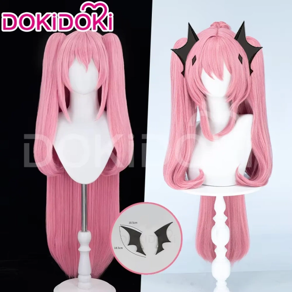 【Manga Ver Ready For Ship】DokiDoki  Anime Seraph Of The End Cosplay Krul Tepes Cosplay Wig / Headwear Long Pink Wig Halloween