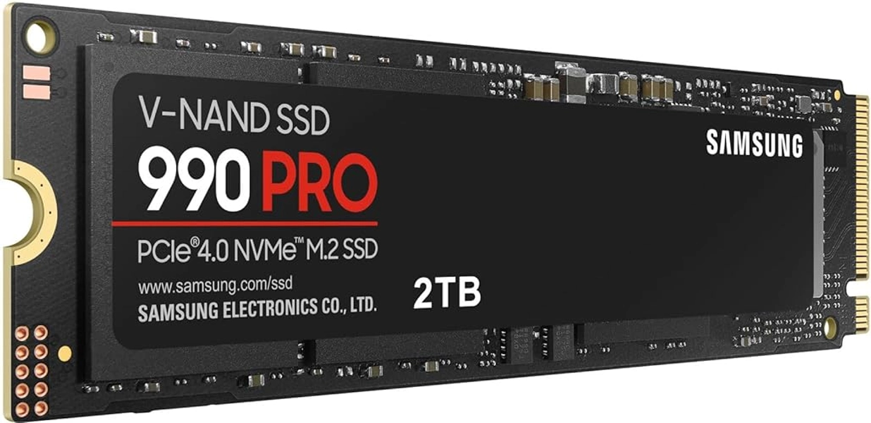 SAMSUNG 990 PRO SSD NVMe M.2 PCIe Gen4, M.2 2280 Internal Solid State Hard Drive, Seq. Read Speeds Up to 7,450 MB/s for High End Computing, Gaming, and Heavy Duty Workstations, MZ-V9P2T0B/AM - 990 PRO - 2TB
