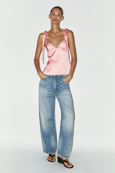 SATIN EFFECT BOW TOP