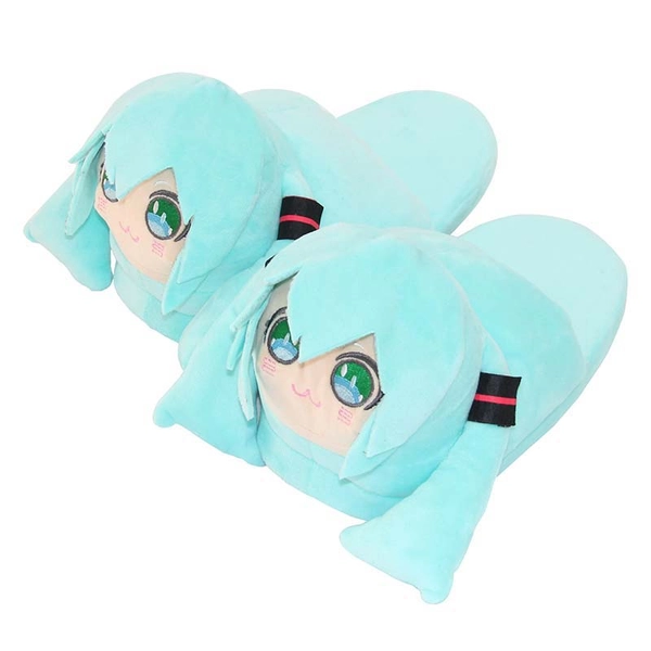 Miku Slippers Cute Plush Miku Sandals Indoor House Slippers