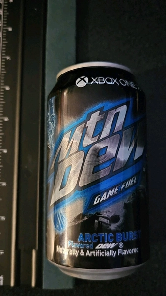 12oz Full Unopened Mtn Dew Artic Burst Game Fuel can
