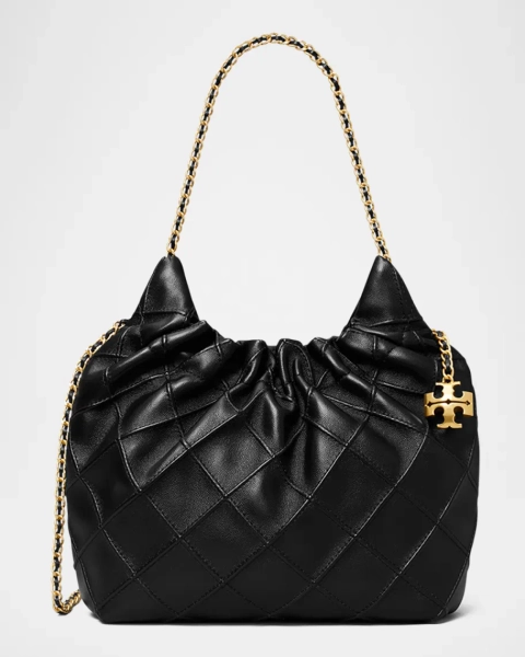 Fleming Mini Quilted Leather Hobo Bag