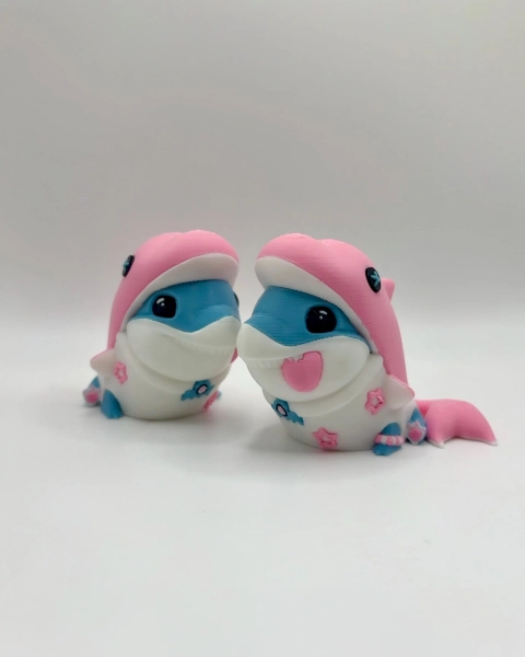 Jeff the Land Shark Full Color 3D Printed Cute Dolphin Costume Inspo Figure/Keychain (Each Sold Separately)