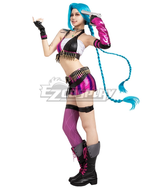 League of Legends LOL Loose Cannon Jinx Game Cosplay Costume - No bullet