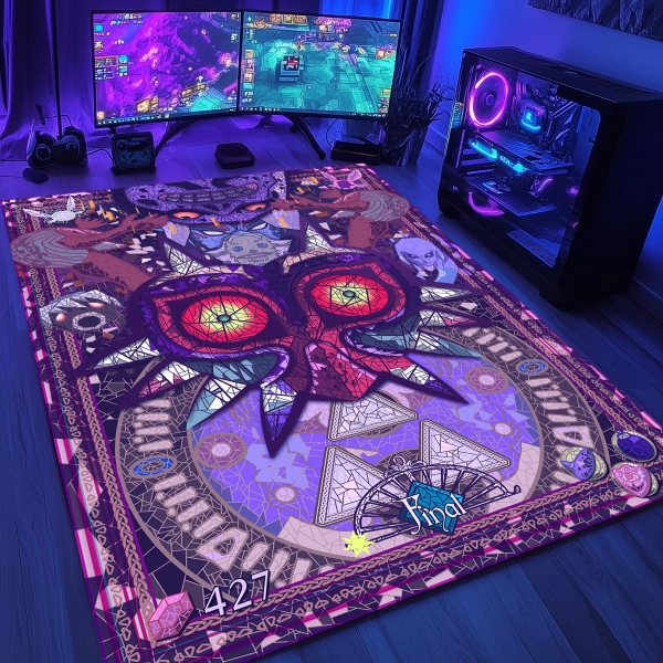 Legend of Zelda Rug, Game Room Rug, Zelda Rug, Gamer Rug, Area Rug, Game Decor, Gamer Room Decor, Gamer Gifts, Home Decor, Colorful Rug