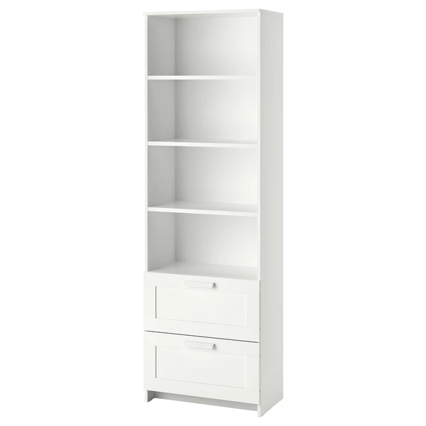 BRIMNES Bookcase - white 60x190 cm (23 5/8x74 3/4 ")