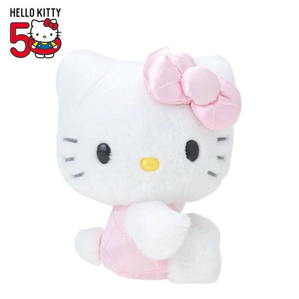 Hello Kitty 50th Anniv. Plush Mascot (Pink Quilted)