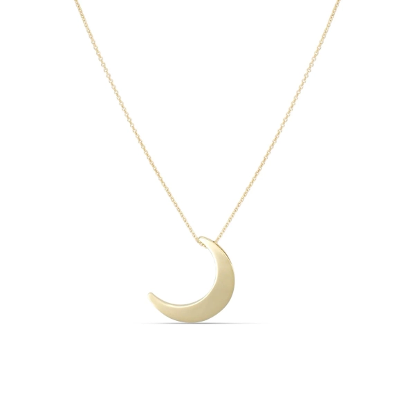 14K Gold Moon Necklace