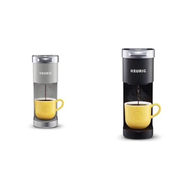 Keurig K-Mini Plus Single Serve K-Cup Pod Coffee Maker, Studio Gray & K-Mini Single Serve Coffee Maker, Black