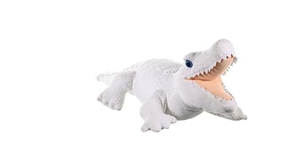 Wild Republic White Alligator Plush, Stuffed Animal, Plush Toy, Gifts for Kids, Cuddlekins 12 Inches
