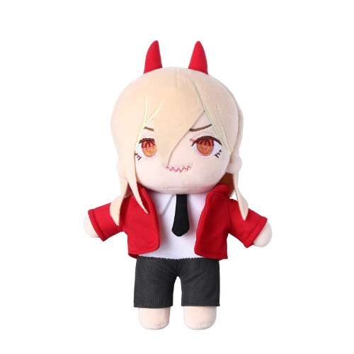LINKOM Anime Power Denji Makima Plush Doll Toy Stuffed Plushie Figure Collection for Kids Fans Halloween Cosplay Props (Power, 22cm/8.66inch) - Red 22cm/8.66inch