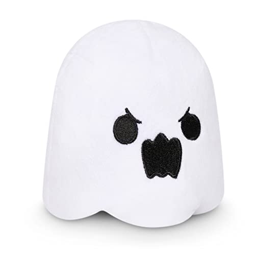 TeeTurtle - The Original Reversible Ghost Plushie - Starry Eyes - Glow in the Dark - Cute Sensory Fidget Stuffed Animals That Show Your Mood - Perfect for Halloween! - Starry + Angry Ghost (Glow in the Dark!)