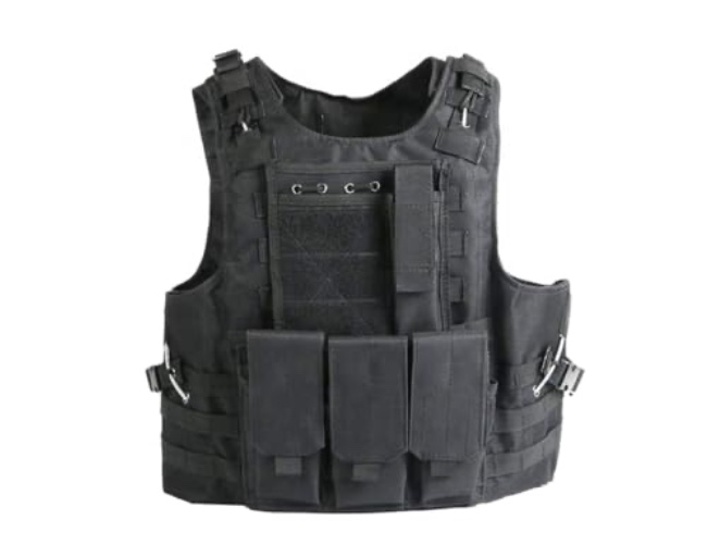 Invenko Trainning Tactical Airsoft Paintball Combat Swat Assault Army Shooting Hunting Outdoor Molle Police Vest - W Black