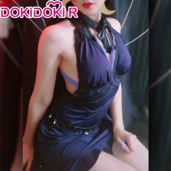 FF7R Tifa Purple Dress Cosplay