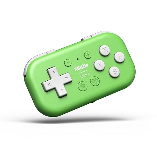 8Bitdo Micro Bluetooth Gamepad Pocket-sized Mini Controller for Switch, Android, and Raspberry Pi, Supports Keyboard Mode (Green) - Green Edition