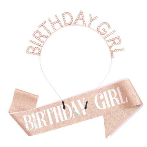 Birthday band and head piece