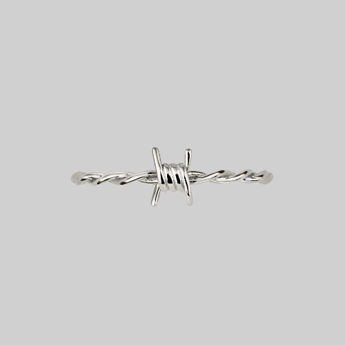 SURVIVAL. Symbolic Barbed Wire Ring - Silver | Silver / Small