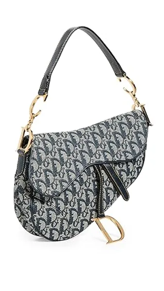 Dior Women's Pre-Loved Saddle Bag, Trotter - Blue
