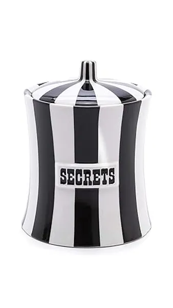 Jonathan Adler Secrets Canister - Black/White