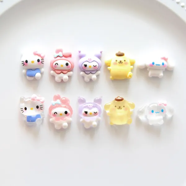 Chibi Skipping Kawaii Family shoe charms