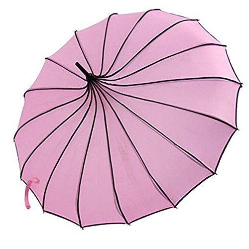 VIVI SKY Pagoda Peak Old-fashionable Ingenuity Umbrella Parasol (pink) - pink