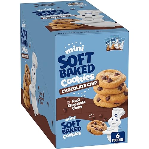 Pillsbury Mini Soft Baked Chocolate Chip Cookies, 54 Count - Chocolate Chip - 18 Ounce (Pack of 9)