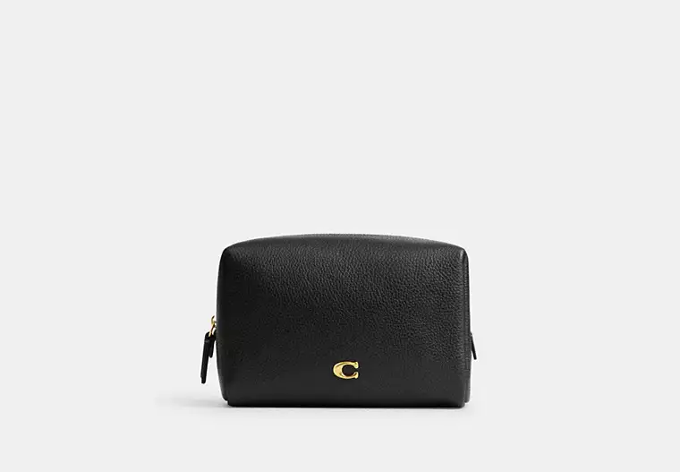 COACH Brass/Black Essential Cosmetic Pouch