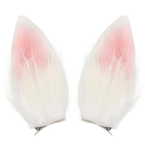 ibasenice 1 Pair of Rabbit Ear Hair Clip Bunny Bobby Pin 2025 New Year Hair Clips Fox Ear Hair Barrettes Rabbit Costume Hair Prop Hair Accessories for Women Girls