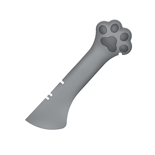 Zerodis Dosenöffner für Katzen, Silikonmaterial, Katzenpfoten-Dosenöffner, Katzenpfoten-Design, Multifunktions-Haustier-Dosenlöffel für Haustierfutterdosen (Grau) - Grau