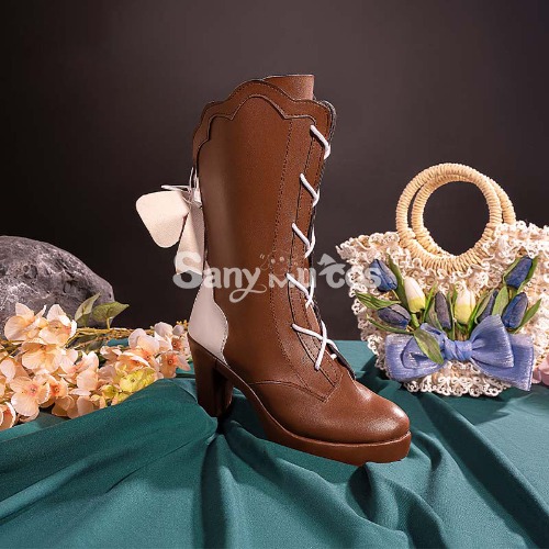 Game Genshin Impact Kamisato Ayaka Fontaine Springbloom Missive Dress New Skin Outfit Cosplay shoes - 42