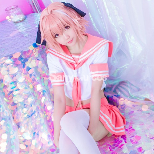 【In Stock】Anime Fate/Apocrypha Astolfo JK Pink School Uniform Cosplay Costumes - L