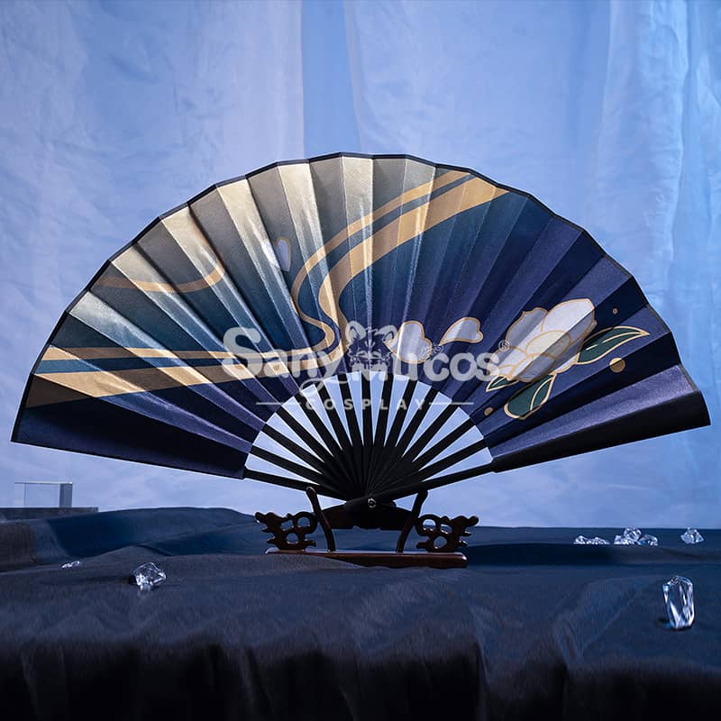 Game Genshin Impact Kamisato Ayaka Same model Folding fan Cosplay Kamisato Ayaka Folding Fan Props - 10.5 inch