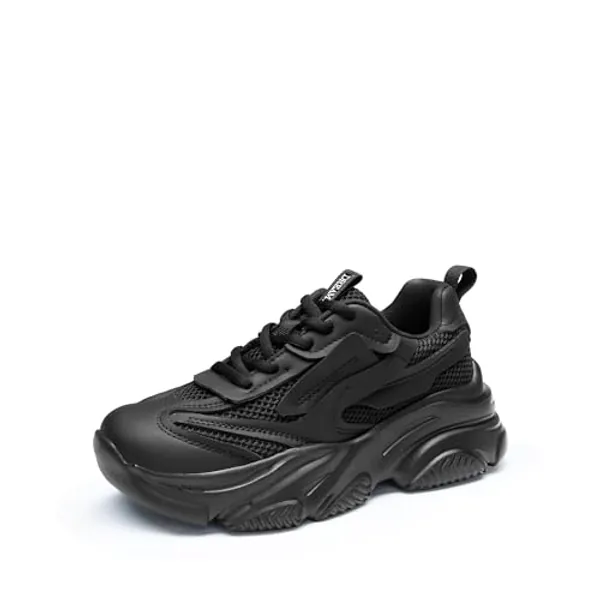 DREAM PAIRS Women's Platform Chunky Fashion Sneakers Walking Lace-Up Comfortable Dad Sneakers Workout Sport Work Casual Tennis Shoes