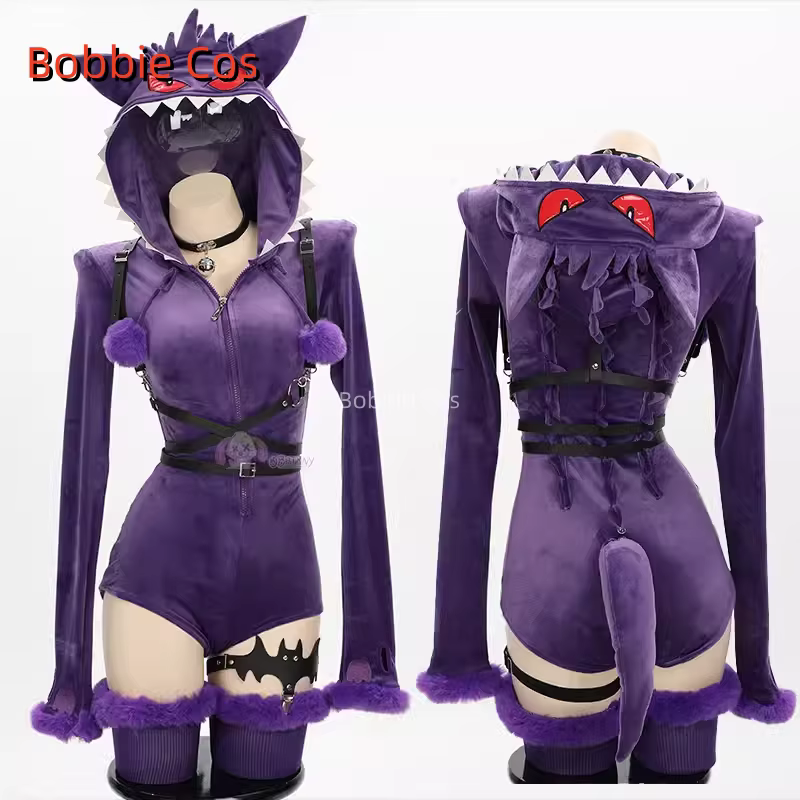 Gengar Gangar Cosplay Costume Sleepwear Women Men For Halloween Christmas Festival Party Clothes - AliExpress 200000532