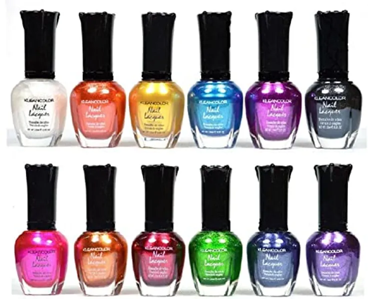 Kleancolor Nail Polish - Awesome Metallic Full Size Lacquer Lot of 12-pc Set